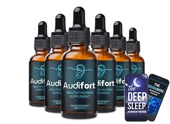 Six bottles of Audifort liquid drops with the two free e-books