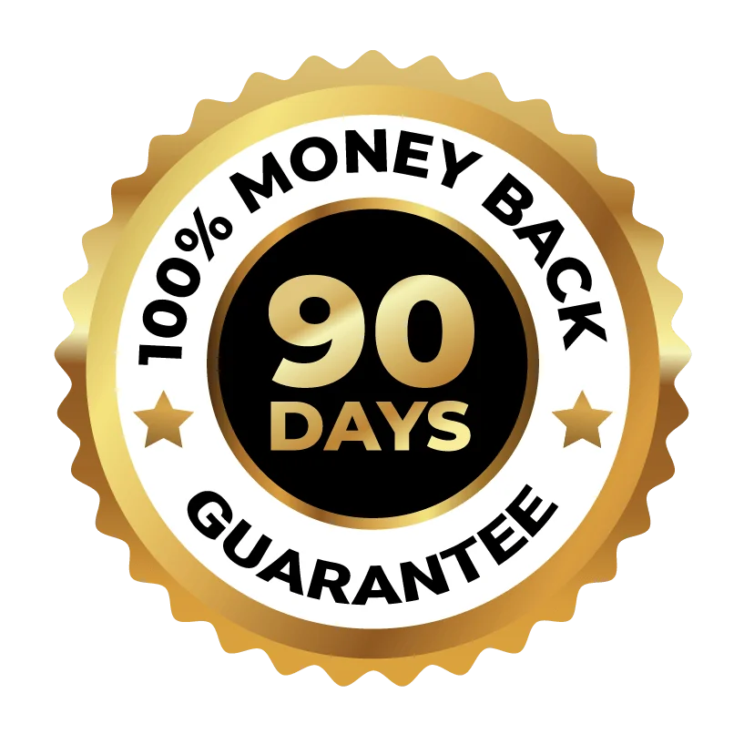 90-day money-back guarantee seal for Audifort